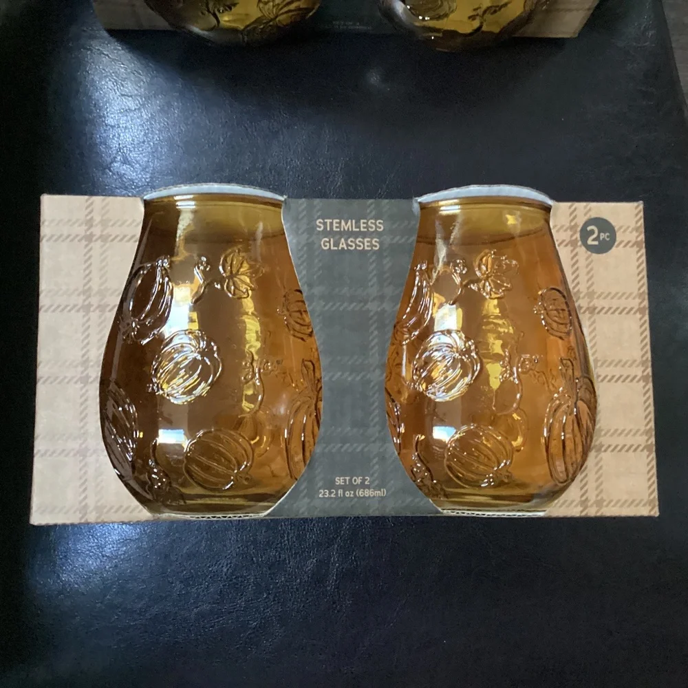 Happy Harvest Stemless Glasses Bundle